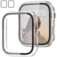 thumbnail image 3 of Paquete de 2 Fundas con Protector de Pantalla de Vidrio Templado para Apple Watch Series 9/8/7 41 mm, JZK Slim Guard Parachoques Cubierta Protectora de PC Dura Completa Cubierta HD Ultrafina para iWat, 3 of 4