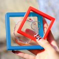thumbnail image 4 of 12PCS 3D Floating Frame Display Stand, Jewelry Box, Gift Box, Ornament Organizer, Small Travel Jewelry Box, PE Film Anti-Oxidation, Suspended Display Box Stackable (3.54*3.54，Type 3), 4 of 7
