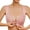 Pink, variant on Womens No Steel Ring French Womens Front Close Bra T Back Plus Size Seamless Unlined Bra for Large Bust