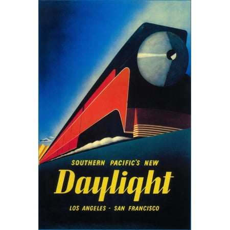 Art.com San Francisco, California - The Daylight Train Promotional Poster Art Print by Lantern Press, 12" x 18"