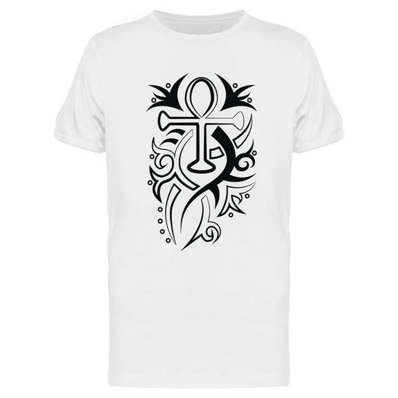 Black Egyptian Ankh Design T-Shirt Men -Image by Shutterstock, Male XX-Large