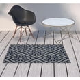 thumbnail image 6 of 3' X 5' Navy Geometric Stain Resistant Indoor Outdoor Area Rug, 6 of 6