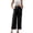 Black, variant on Elegant Blend High Waist Taped Casual Pants for Everyday Comfort with Relaxed Fit and Cropped, L, Red