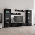thumbnail image 3 of Soho 4 Modern Wall Unit Entertainment Center with 16 Color LED Lights, 3 of 5