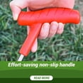 thumbnail image 5 of Pala para excavar ajo y herramienta de trasplante de huerto – Acero resistente de alto carbono, pala para desherbar vegetales engrosada, mango suave de PVC, resistente al óxido, 5 of 5