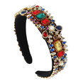 thumbnail image 1 of Diadema barroca adornada con cristales, bandas anchas de terciopelo enjoyadas, ropa brillante para fiesta de bodas, 1 of 4