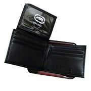 Ecko Unltd. World Famous Rhino Adult Men Genuine Leather Black Wallets - Gift Boxed Keepsake Metal Box, Bi-Fold Wallet (Black Embossed Logo)