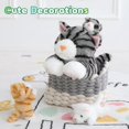 thumbnail image 3 of Tezituor 4Pcs Cat Stuffed Animal 16.5" Giant Cat Plush with 3 Babies Plush Toy, 3 of 8