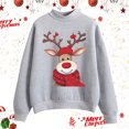 thumbnail image 2 of WEAIXIMIUNG Chandail en Molleton Surdimensionné pour Femmes Grande Taille Noël 2024 Imprimé Col Rond Manches Longues Pull à Capuche, 2 of 4