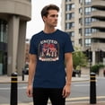 thumbnail image 3 of Smartprints American Patriots - United for 250 Years Men's T-Shirt Navy, Cotton, S, 3 of 4