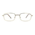 thumbnail image 2 of Classic Iconic Dad Fashion Narrow Rectangle Snug Reading Glasses Gold +3.5, 2 of 4