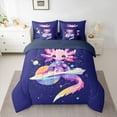 thumbnail image 2 of Castle Fairy Kawaii Axolotl Girl Boy Twin Bedding Sets 7-Piece,Starry Sky Planet Bedding Comforter Set Microfiber,Cartoon Animal Breathable Sheet Sets,Super Cozy Room Decor,Reversible, 2 of 8