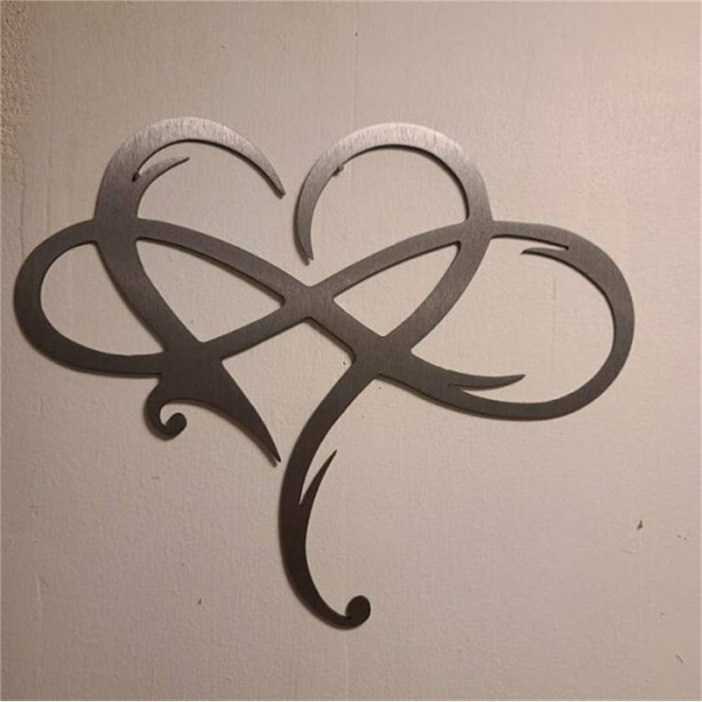 GOODWORLD Metal Wall Decor, Infinity Heart Hang Art Sculpture, Metal