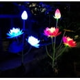 thumbnail image 6 of LINLIN Solar Flower Lights Outdoor Garden, 2 Pack Solar Garden Stake Lamps Solar Lotus Flower Lamp Waterproof Decorative Lights for Lawm, 6 of 7
