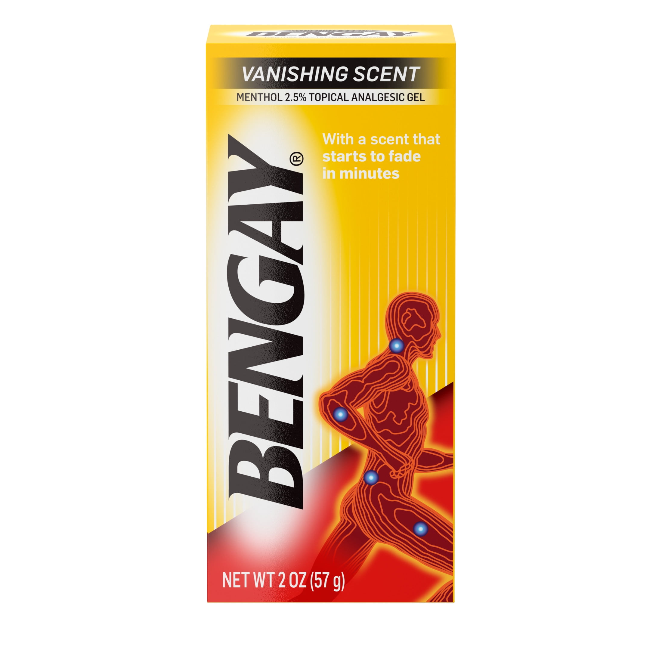 BENGAY Topical Analgesic Gel, Vanishing Scent, 2 oz (Pack of 3
