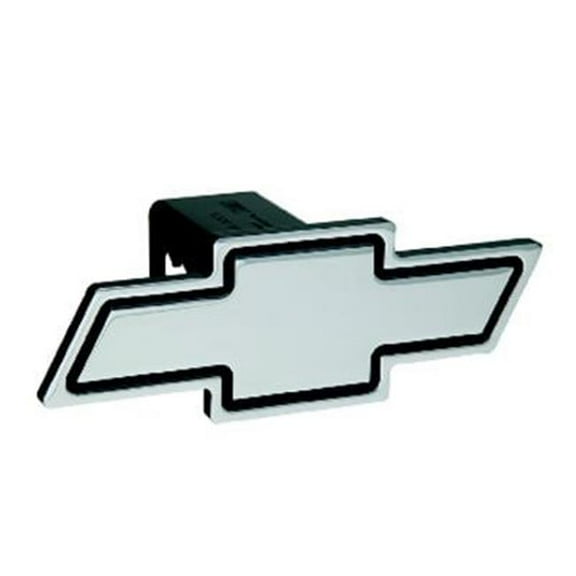 Defenderworx 31115 Chevy - Chevrolet - Black w. Black Bowtie - Oval - 1-1.4 in. Billet Hitch Cover