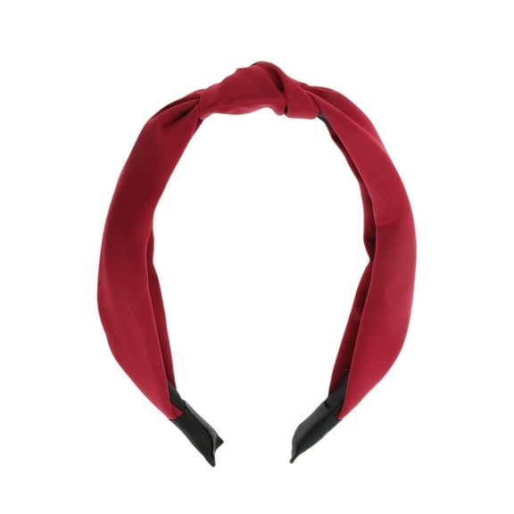 Unique Bargains 1 Pc Vintage Satin Headbands for Women Wine Red