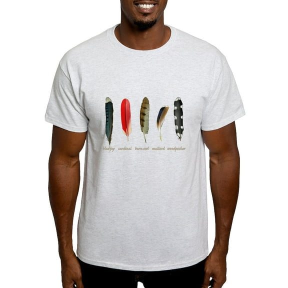 CafePress - Nature Art Bird Feathers T Shirt - Men's Classic Graphic T-Shirt