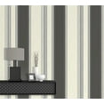 thumbnail image 2 of Advantage Mirabelle Black Stripe Unpasted Vinyl Wallpaper, 20.5-in by 33-ft, 56.4 sq. ft., 2 of 3