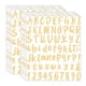 thumbnail image 1 of 10 Sheets Vinyl Alphabet Number Kit Letter Stickers (Gold), 1 of 5