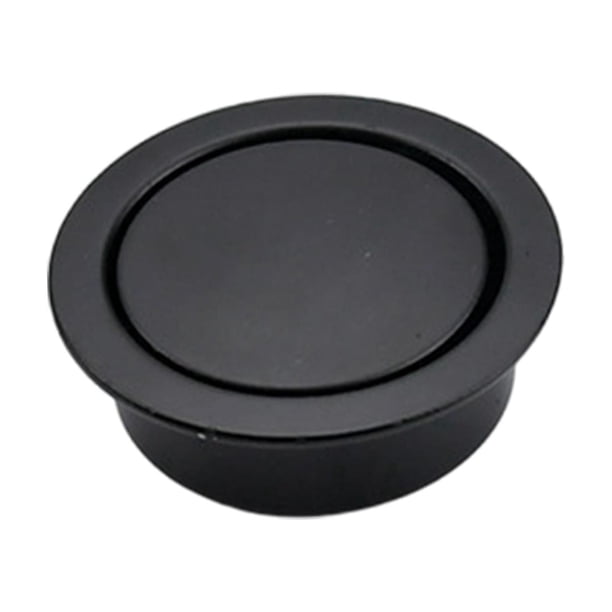 Tirador redondo empotrado, invisible y multiusos para puertas correderas de camas tatami. Negro