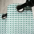 thumbnail image 3 of Ambesonne Chevron Grommet Curtain, Abstract Zigzag Tribal, 50" x 72", Teal White, 3 of 6