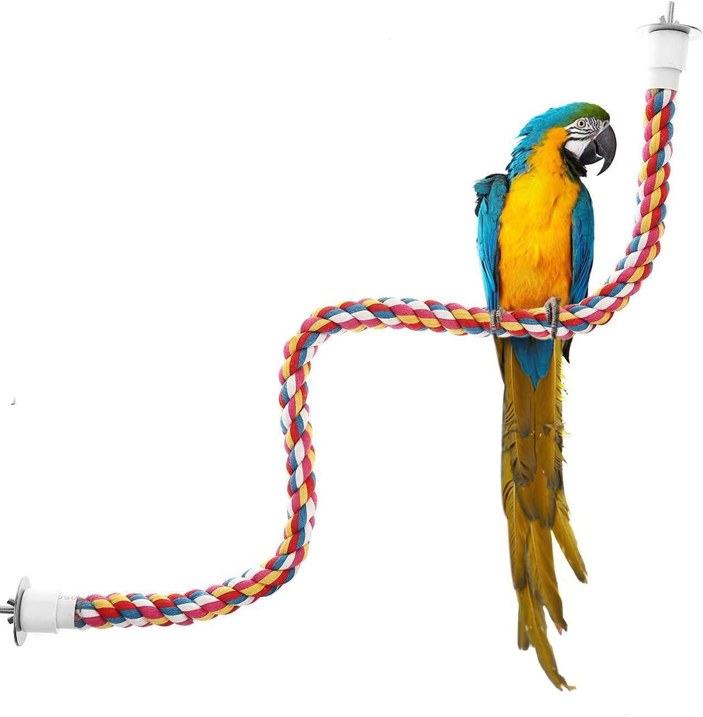 Bird Perch Rope Parrots Toys Fit Bigger Macaws Adjustable Rope Ladder