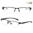 thumbnail image 2 of Half Rimless Transition Photochromic Reading Glasses Readers Sunglasses Men, 2 of 3