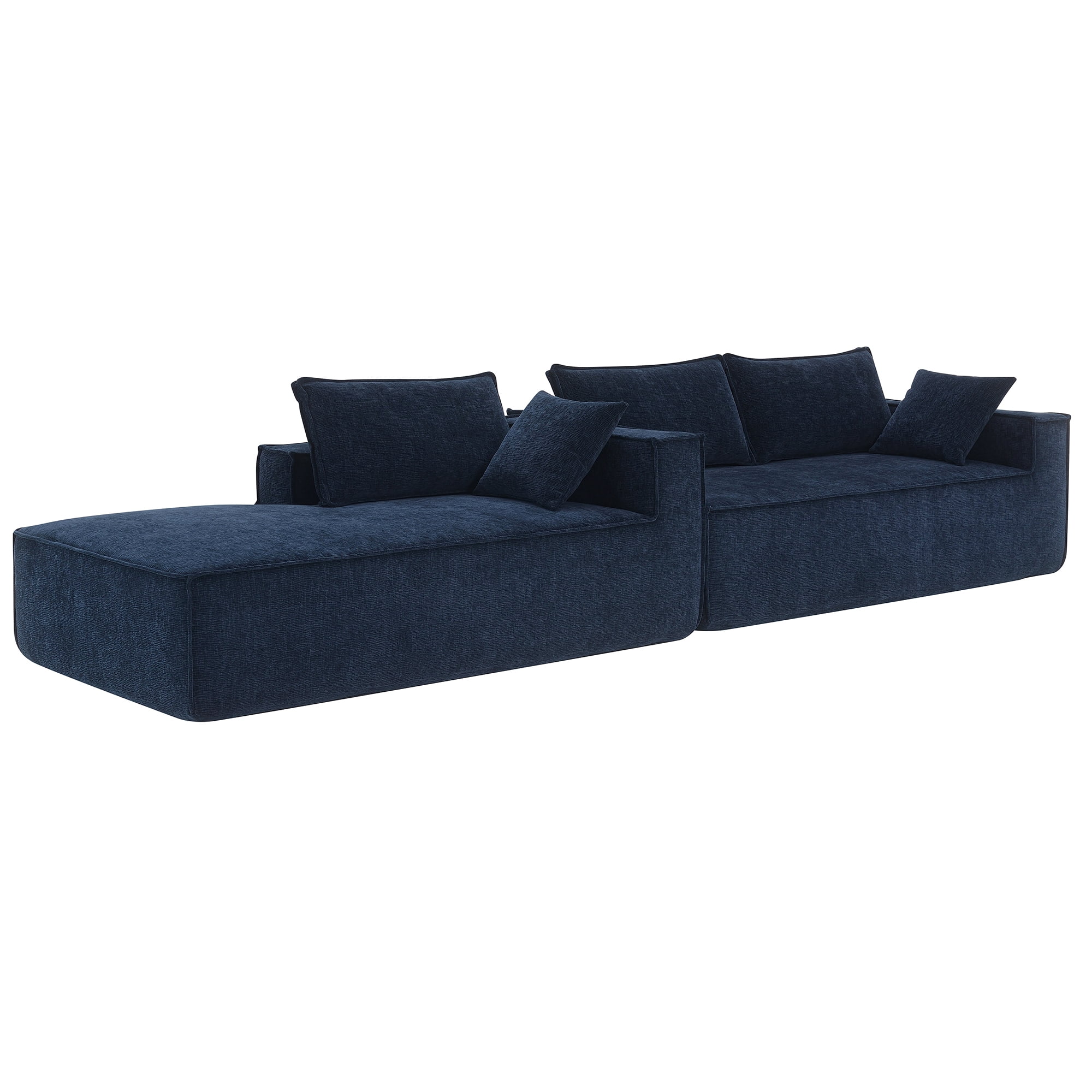 MAYEERTY 111.5x72" Minimalist Modular Sectional Sofa - Wrinkle-Resistant Chenille L-Shaped Couch, 2PC Free Combination No Assembly, 3 Colors