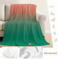 thumbnail image 5 of Red Green Ombre Blanket Soft Cozy Warm Throw Blanket for Couch, Plush Fuzzy Flannel Fleece Blankets for Sofa, Modern Art Gradient Orange Bed Blankets Lightweight Gifts for Women, 40"x50", 5 of 9