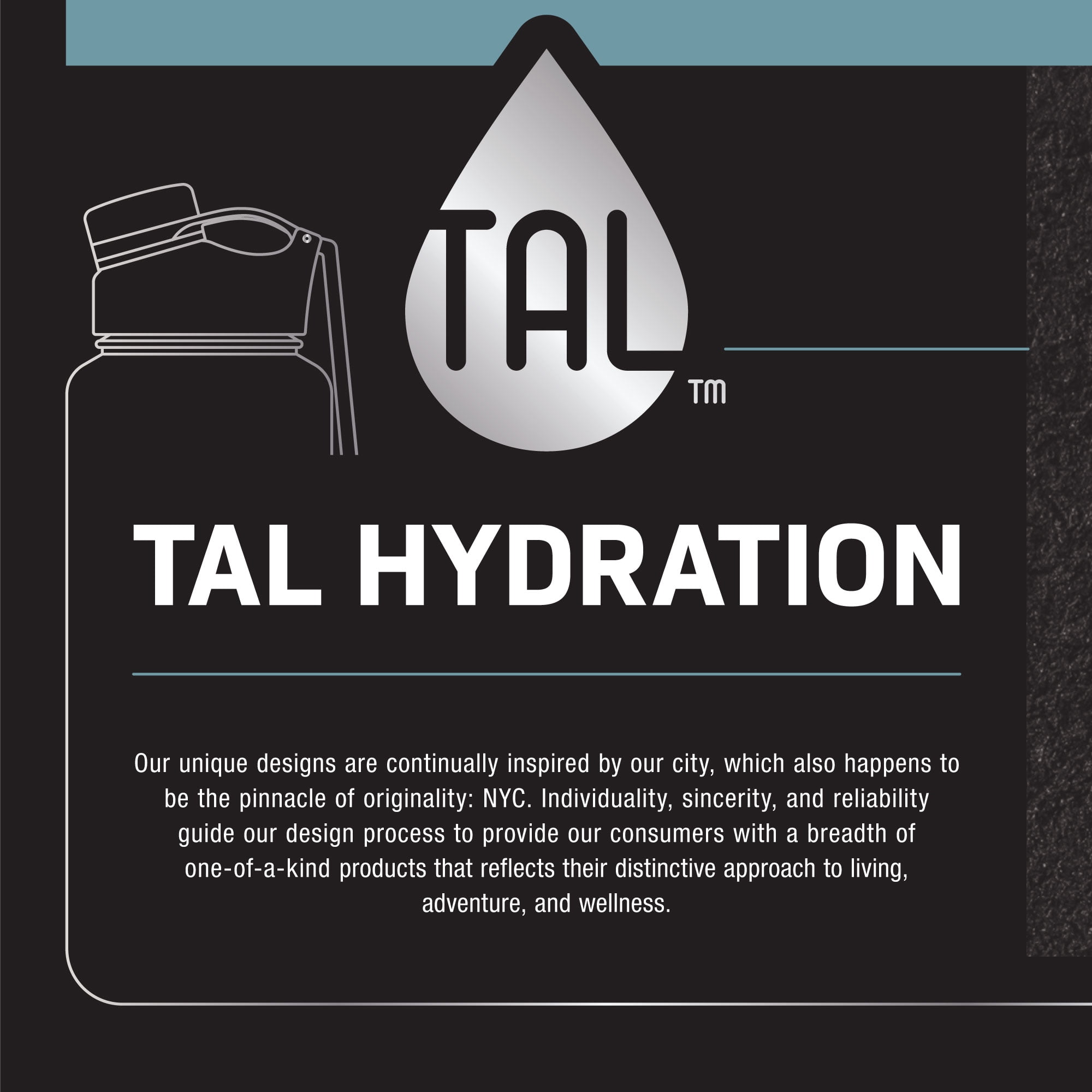 TAL Stainless Steel Ranger Water Bottle 40oz, Ombre Green
