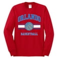 thumbnail image 2 of Wild Bobby City of Orlando Basketball Fantasy Fan Sports Mens Long Sleeve Shirt, Red, X-Large, 2 of 5