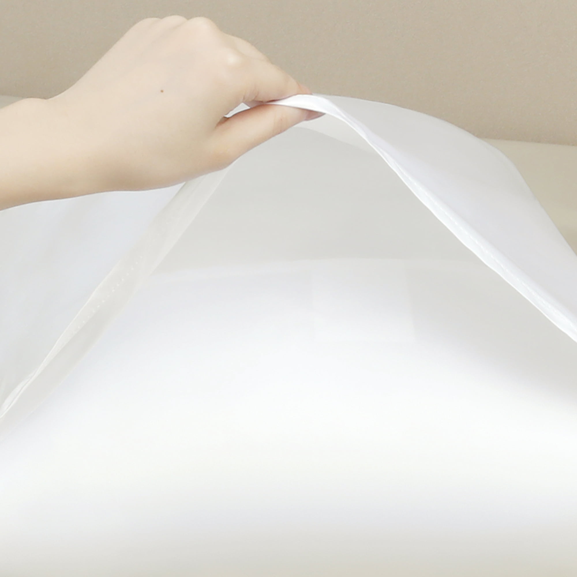 Unique Bargains Satin Pillow Case Cooling Pillowcases with Envelope Closure Queen White