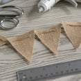 thumbnail image 5 of Love, Laugh, Craft Decorative Jute Burlap Mini Pennant Banner Set, 4' Cord, 15-Pack, Brown, 5 of 18