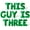 Green, variant on Letter Balloons - THIS GUY IS THREE 16" Inch Alphabet Letters Foil Mylar Balloon 3rd Birthday Party Banner (Black)