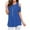 Blue, variant on Cold Shoulder Shirt Summer Tops For Women Loose Fit Dressy Swing Round Neck Short Sleeve T-Shirts Plus Size Tunic Tops For Leggings