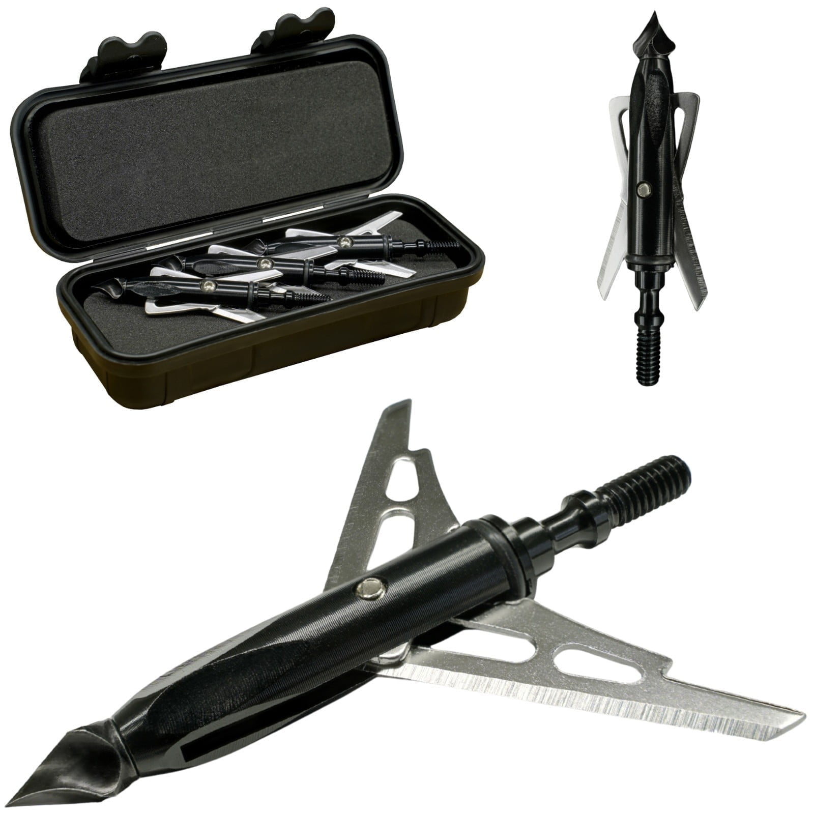 Muzzy Phantom Fixed-Blade 4 Blade 100 Grain Archery Broadhead (3