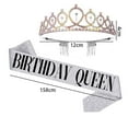 thumbnail image 2 of Birthday Tiaras for Girls, Crowns for Women Birthday, Tiara for Women Birthday Queen with Birthday Girl Sash, Crown for Girls，Tiaras and Crowns for Girls, 2 of 5
