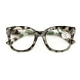 thumbnail image 2 of Women Large Oversized Progressive Clear Bifocal Reading glasses - No Line or Bubble - Zero Power on Top Wide Reader CR06 +1.25, 2 of 4