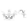 thumbnail image 6 of Pacific Bay Treviso Widespread Bathroom Faucet with Pop-up (Venetian Bronze), 6 of 8