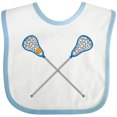 thumbnail image 3 of Inktastic Lacrosse Sticks Future Player Boys or Girls Baby Bib, 3 of 4