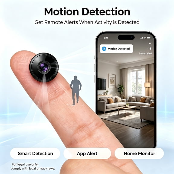 1080P HD Mini Security Camera WiFi Indoor Camera, Wide Angle IR Night Vision Motion Detection Two-Way Audio Remote View for Home Pet Baby Monitor