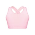 thumbnail image 2 of renvena Kids Girls Active Gym Fitness Sportswear Yoga Bra Top Criss Cross Back Dancewear Size 4-16 Pink 14, 2 of 7