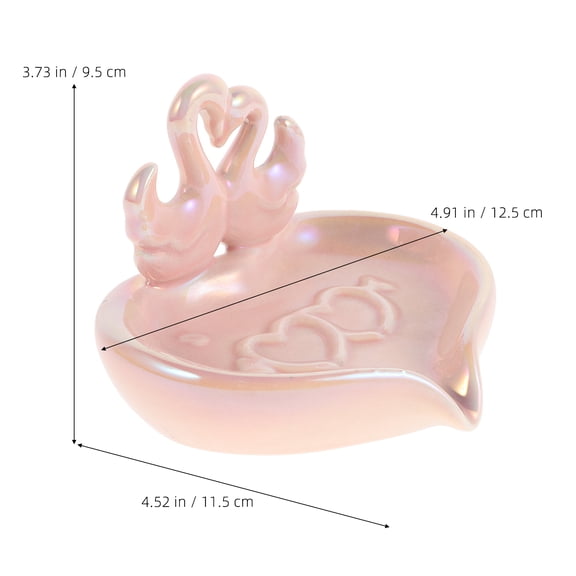 MEIBUTYUP Ceramic Swan Soap Dish with Self-Draining Design, Decorative Bathroom Accessory, 1 Piece