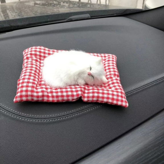 Sleeping Cat in Shoe Plush Toy, Miniature Kitten Stuffed Animal with Outfit, Realistic Meowing Plushie, Funny Pet Pal for Desk Decor, Valentine's Day Gift for Cat Lovers Easter Gift, Graduation Gift