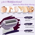 thumbnail image 2 of Afeitadora eléctrica para mujer Afeitadora eléctrica para mujer Bikini Piernas Axilas Vello público Recortadora recargable con cabezal desmontable Inalámbrico Uso en seco y húmedo, 2 of 5
