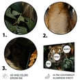 thumbnail image 3 of Designart "Feline focus Tigers in jungle 2 In Brown and Green"Jungle Metal Wall Art Brown Tropical Office Room Wall Art, 3 of 6