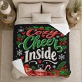 thumbnail image 5 of Cheer Inside Holiday decorative motif Boxes, Festive Holiday Scene, Warm Flannel Blanket for Living Room and Reading Nook with Detailed Artwork, Art Lovers Christmas Gift, Festive Home Decor, 5 of 9