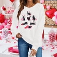 thumbnail image 7 of Womens Valentine's Sweatshirt Cute Candy Couple Love Heart Print Long Sleeve Pullover Tops Valentine's Day Gifts Lover Loose Fit Clothes Shirts, 7 of 7