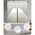 thumbnail image 2 of Sage Green Geometric Swag Curtains for Living Room/Bedroom Windows, Modern White Stripe Distortion Art Kitchen Curtains and Valances Set 36 Inch Length, Light Filtering Swags Valance Curtain Panels, 2 of 5